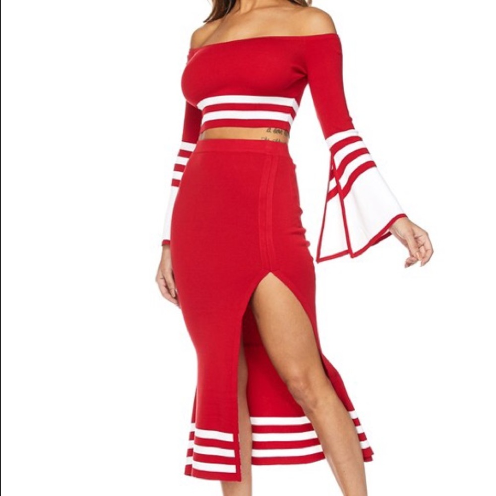 2 piece crop and skirt - Picture 2 of 3